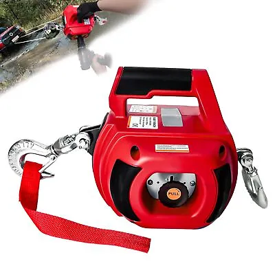 Portable Drill Winch 750LBS Drill Powered Winch With Alloy Steel Wire Rope 40FT • $127.39