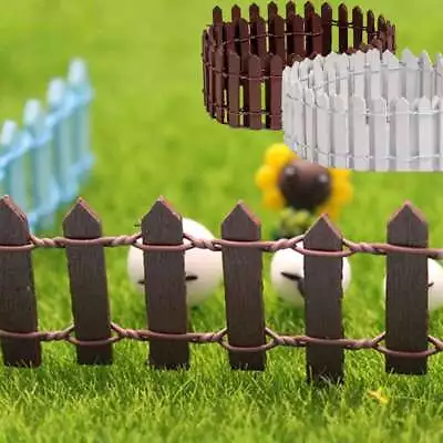 91cm*5cm DIY Mini Small Fence Barrier Wooden Craft Miniature Fairy Garden Decor • $5.99