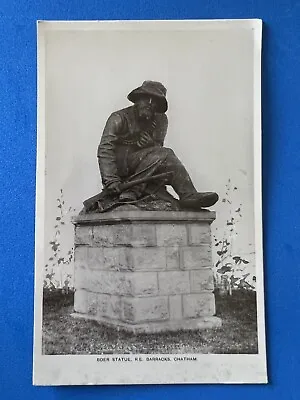 Postcard - Boer Statue R E Barracks Chatham • £1.50