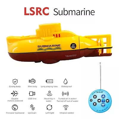 6CH Mini RC Submarine Remote Control Boat Electric Diving Toy Ship Waterproof AU • $43.10