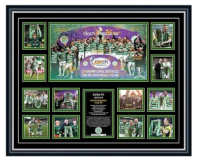 $119.99 • Buy Celtic Fc 2022 Scottish Premiership Champions Signed Le Framed Memorabilia