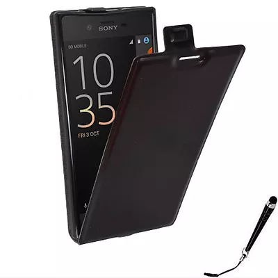 $9.99 • Buy Black Leather Flip Card Wallet Case Cover For Sony Xperia XZ + FREE Stylus 