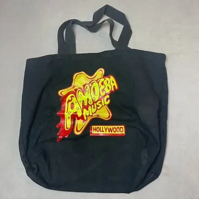 Amoeba Music Hollywood Tote Bag Black Yellow Red Vintage Totebag Shoulder • $24.99