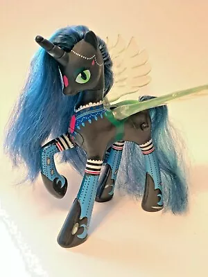 My Little Pony - QUEEN CHRYSALIS - 9  Black Unicorn Wings Talks Lights Up • $22.04