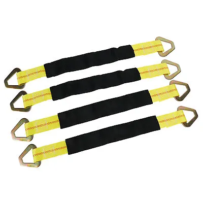 4 Pack Axle Straps 10000lb Car Hauler Trailer Tie Down Wheel Strap Tow Truck • $24.99