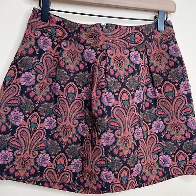 Fashion Union Tapestry Textured Mini Skirt Size 6 Art • $12.99