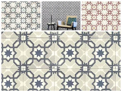 £1.49 • Buy Kitchen & Bathroom Tile Wallpaper - Rustic Moroccan - Tiling On A Roll  - Vinyl