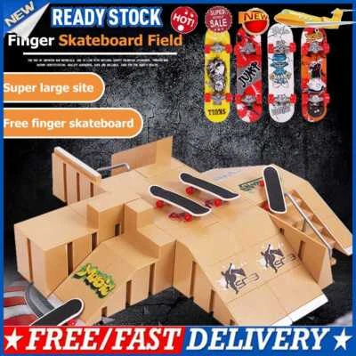 £16.99 • Buy Mini Finger Skateboard Kit Safe Fingerboard Ramps Set For Children Birthday Gift
