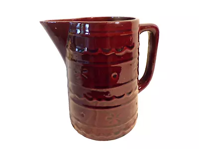 MARCREST Stoneware Brown Daisy Dot 8  PITCHER Oven-Proof • $7