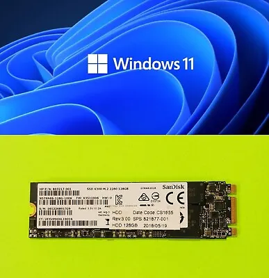 128GB 128 GB M.2 2280 SSD Solid State Drive With Windows 11 Pro UEFI [ACTIVATED] • $20.99