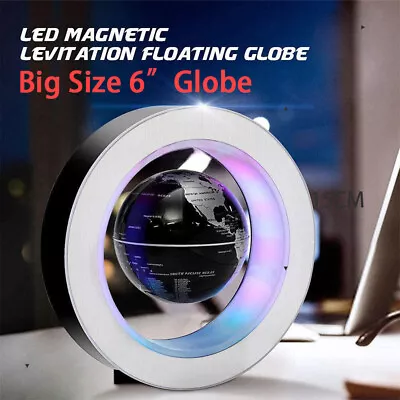 6  Magnetic Levitation Floating World Map With LED Light Globe Classroom Decor • £24.99