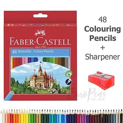 Faber-Castell Colouring Pencils - Pack Of 48 - Assorted Colours + Sharpener • $20.14