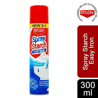 £4.99 • Buy Dylon 2 In 1 Easy Iron Spray Starch, Fresh Cotton Fragrance, 300ml