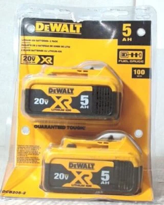 $93.99 • Buy Genuine NEW--2PCS Brand  DEWALT DCB205 20V Max XR 5.0Ah Li-Ion Battery ##