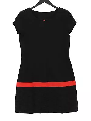 Miss Captain Women's Midi Dress UK 10 Black Cotton • £8.10