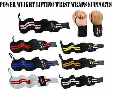 Sports Weight Lifting Gym Training Wrist Wrap Exercise Straps 14  Long 3  Wide • $6.29