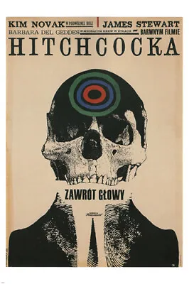 Hitchcock's Vertigo Movie Poster Polish Version By Cieslewicz 12x18 • $7.99