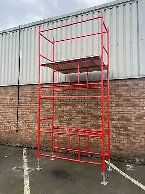 SCAFFOLD TOWERS 6' X 2'6    DIY  19'6ft WORKING HEIGHT PPC SAFETY ORANGE TOWERS • £435