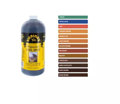 Fiebing's Professional Pro Oil Leather Dye 32 Oz. (1 Q) - Not For CA Customers • $54.99