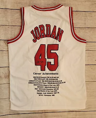 Mitchell Ness Hardwood Classics MICHAEL JORDAN 45 Achievement Jersey Youth 18/20 • $75