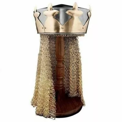 Medieval Monty Python King Arthur Replica Helmet With Aventail Chain Mail Helmet • $111