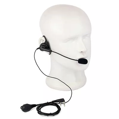 D-Shape PTT Earpiece Headset With Boom Mic For Kenwood Baofeng UV5R Retevis HYT • $15.45