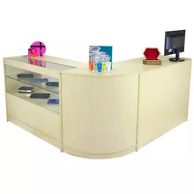 £449.99 • Buy Shop Counters Maple Retail Storage Display Cabinets Glass Showcase Shelves Draco