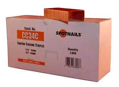 Spotnails CC34C 1-1/4  Crown 3/4  Leg Ctn Closing Staple Quantity 2000 • $16.38