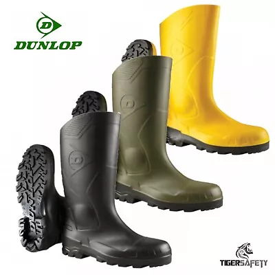 Dunlop Devon Calf Short Half Length Steel Toe Safety Wellington Boots Wellies  • £20.95