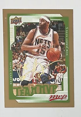 2008-09 Upper Deck MVP Vince Carter Gold Script Facsimile Signature Card 74/100 • $35