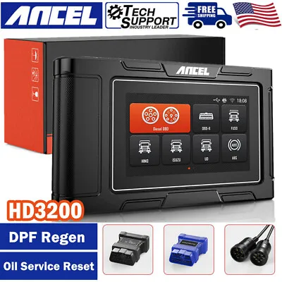 Ancel HD3200 DPF Rgen Heavy Duty Truck Tools OBD2 Scanner For HinoFusoUDVolvo • $299.99