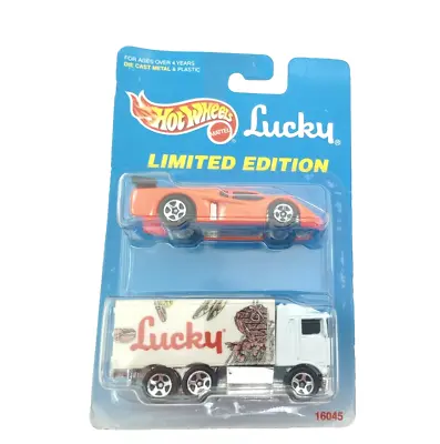 ©1996 Hot Wheels 2 Pk Lucky HiWay Hauler & GT Racer LTD Edition  16045 *READ* • $9.20