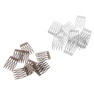 20Pcs Vintage Blank Alloy Hair Comb For Bridal Hair Accessories DIY Craft • £5.77