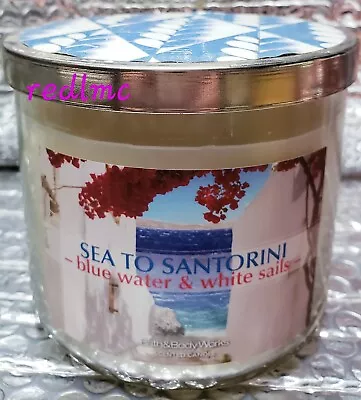 SEA TO SANTORINI Bath & Body Works 14.5 Ounce Large 3-Wick Candle New Retired • $50