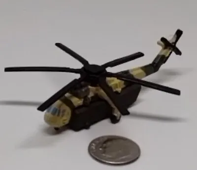 Military  Micro Machines Helicopter CH-54 Sky Crane Vintage 1990s Galoob Green  • $8.95