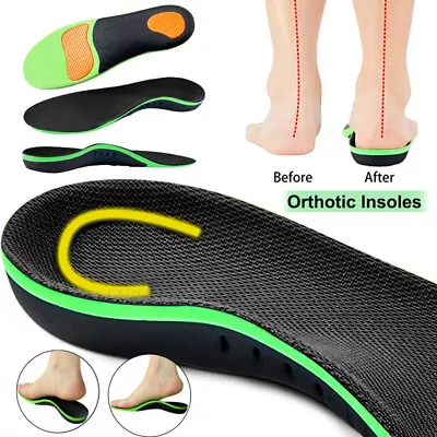 Orthotic Insole High Arch Foot Support Flat Feet Plantar Fasciitis Inner Soles @ • £14.79