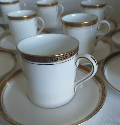 Collingwood Bone China Espresso Cup & Saucer Set - Art Deco Gold White  • £119.99