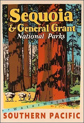 $21.58 • Buy Sequoia National Park California 1930 Southern Pacific RR Vintage Poster Print