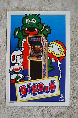 Dig Dug Arcade Video Game Promotional Poster #1 1980s  • $4