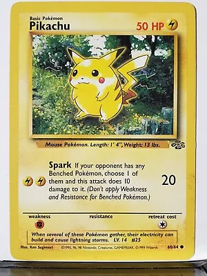 $1.49 • Buy Pikachu 60/64 - LP - Original 1999 Jungle Pokemon Card - $1 Combined Shipping