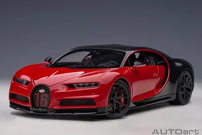 1/18 AUTOart 2019 Bugatti Chiron Sport Italian Red & Carbon Car Model 70996 • $247.95