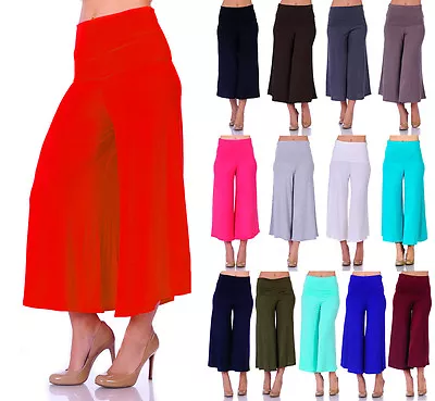 Women's Knit Capri Culottes Pants (Size: S - 5X) AP1007 • $16.99