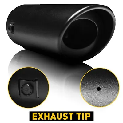 Black Car Exhaust Pipe Tip Rear Tail Throat Muffler Accessories 2.5  Inlet New • $13.29