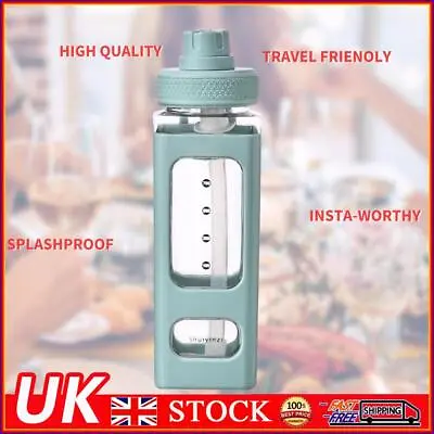 Water Bottle 23.6 Oz Large Capacity Bottle Straw & Lovely Sticker (Green) ✨ • £8.19
