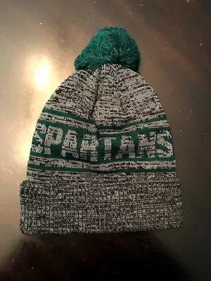 Michigan State Spartans Winter Hat With Pom Pom NWT Warm Gift NCAA  • $20.69