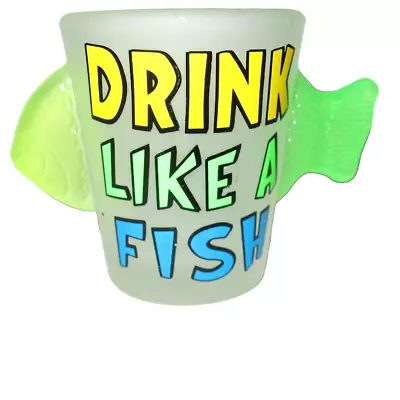 Virginia Beach Souvenir Frosted Shot Glass Drink Like A Fish Novelty Head Tail • $9.99