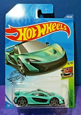 2020 Hot Wheels McLAREN P1 In BLUE PEARL. HW EXOTICS Series 9/10. Long Card • $8.99