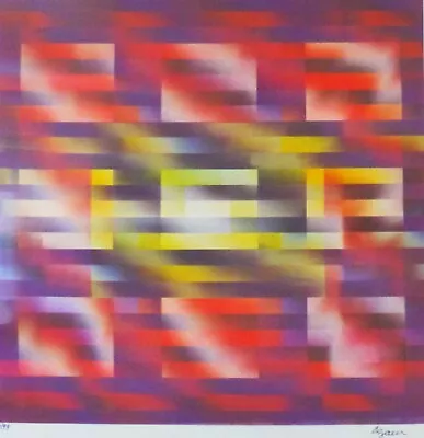 $1878 • Buy Yaacov Agam Authentic Agamograph  Nine Squares  Hand Signed Kinetic Op Art