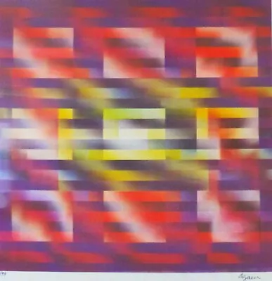 Yaacov Agam Authentic Agamograph  Nine Squares  Hand Signed Kinetic Op Art • $1878