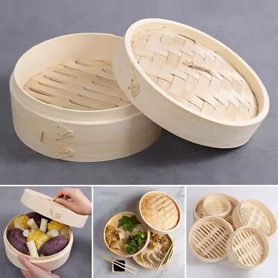 Chinese Steamer Bamboo Steamer With Lid Steamer Basket  Kitchen • $7.16